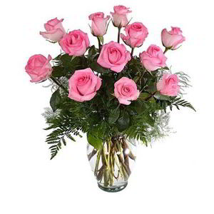 Cedar Knolls Florist | 12 Pink Roses 