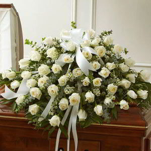 Cedar Knolls Florist | White Rose Casket