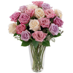 Cedar Knolls Florist | 18 White & Lavender Roses